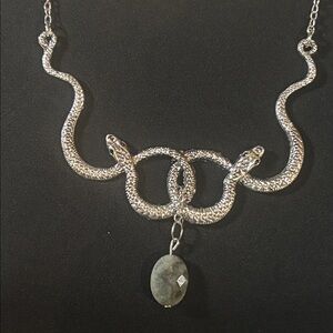 Labradite Snake Bib Necklace